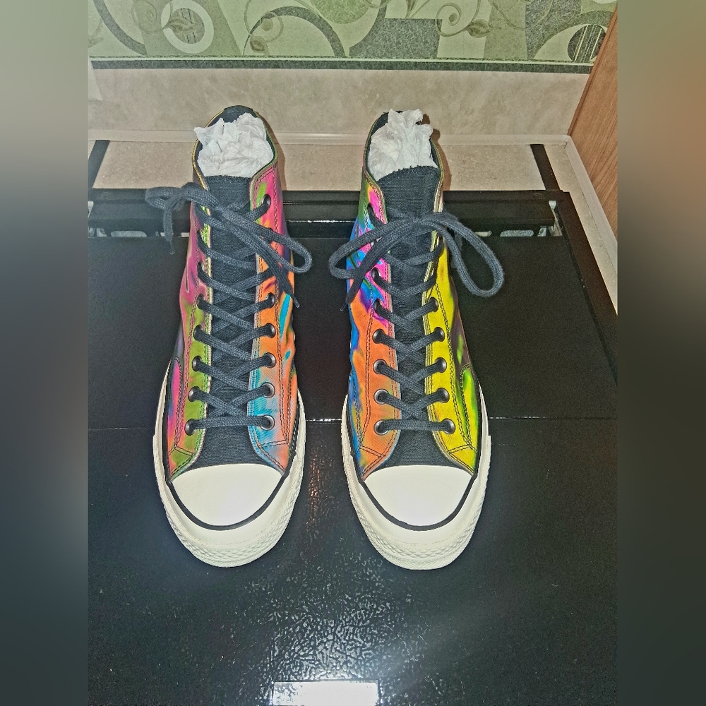 Converse Chuck 70 Hi "Spectrum" Iridescent Flame - Men’s 12 / Women’s 14 - Picture 2 of 9